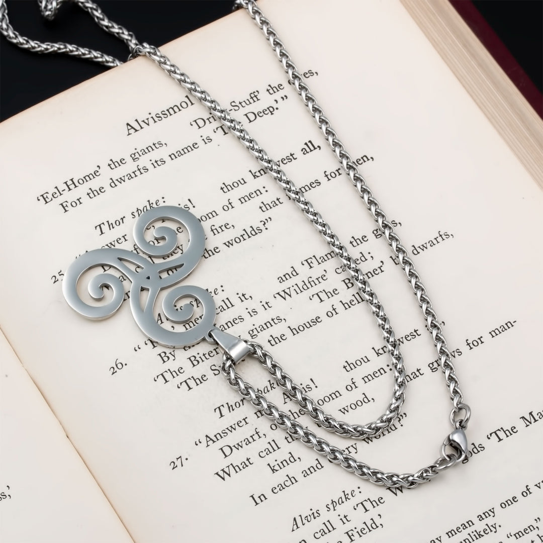 Triskele Trinity Pendant Necklace Stainless Steel Viking