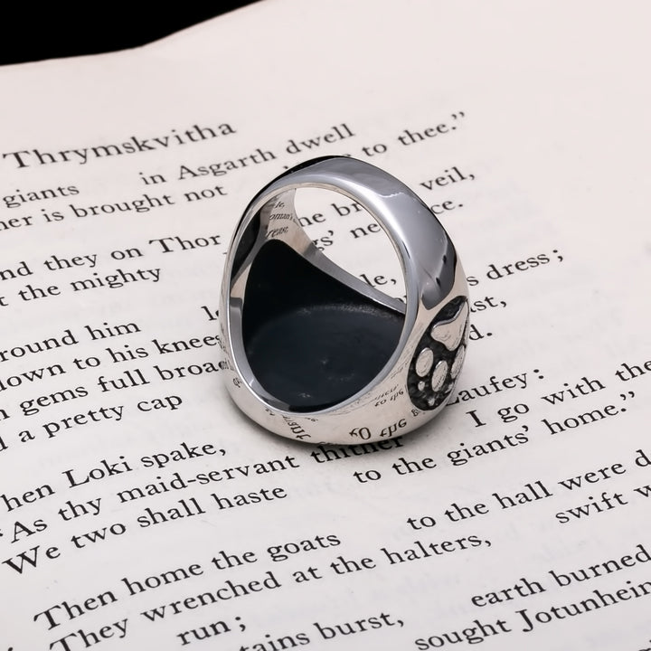 Viking Fenrir Wolf Paw Print Ring 316L Stainless Steel Size 7