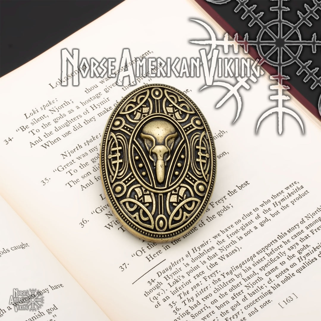 Raven Viking Brooch Zinc Alloy
