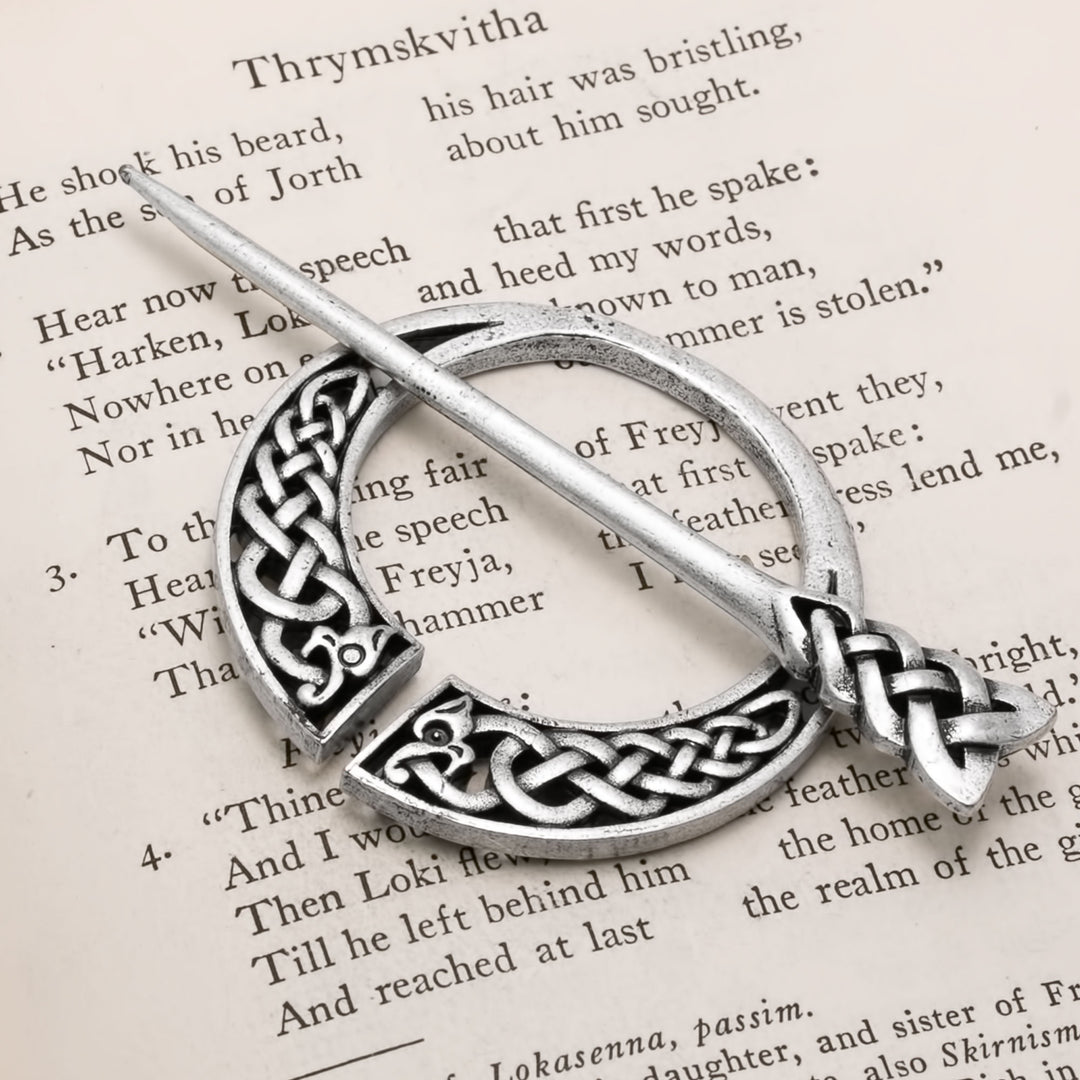 Viking Dragon Plait Borre Fibula Brooch