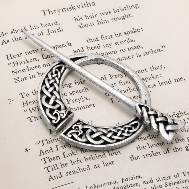 Viking Dragon Plait Borre Fibula Brooch