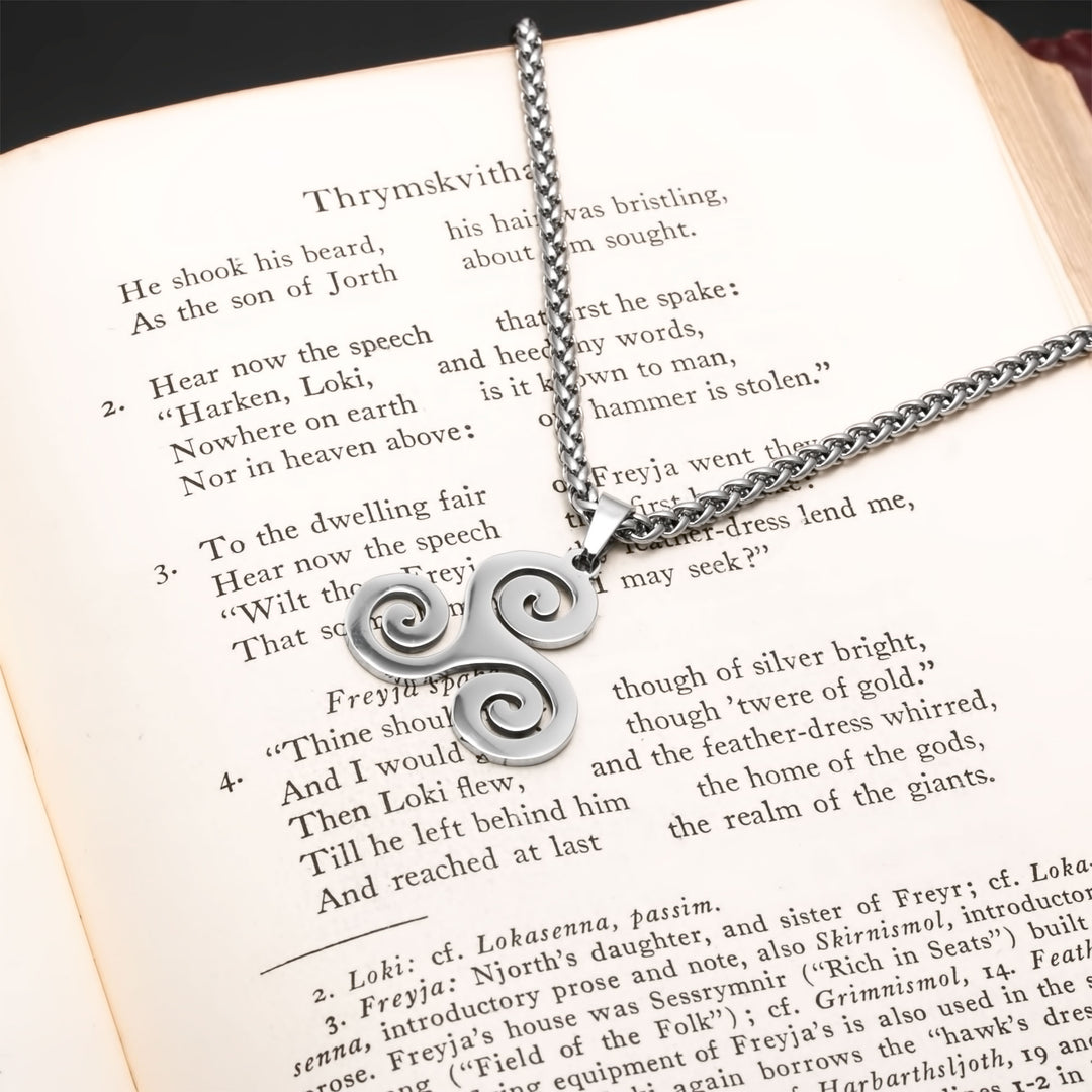 Triskele Viking Pendant Necklace 316L Stainless Steel