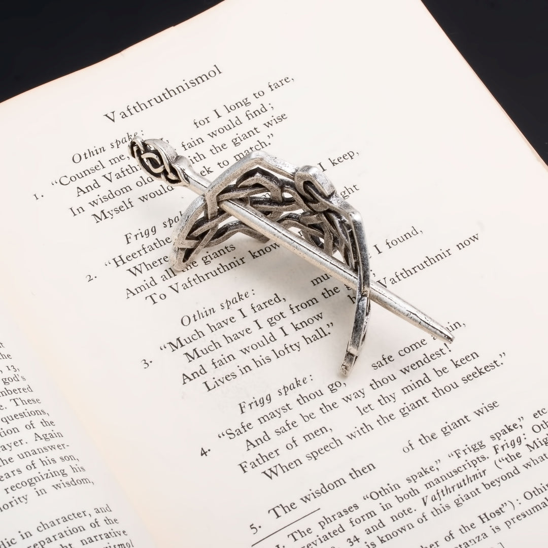 Viking Norse Celtic Knot Hair Pin Silver
