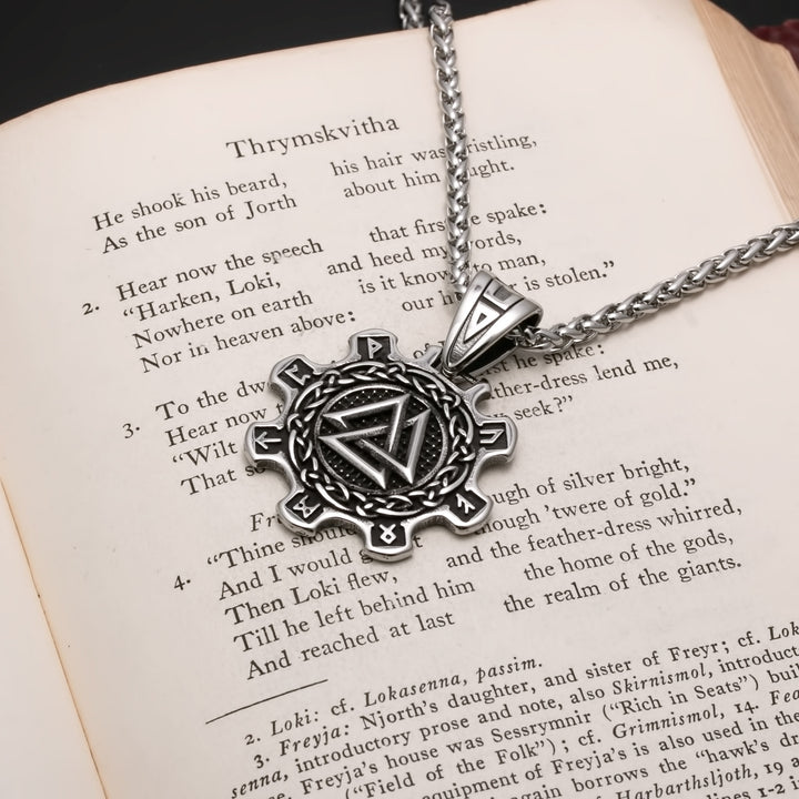 Valknut Viking Pendant Necklace 316L Stainless Steel