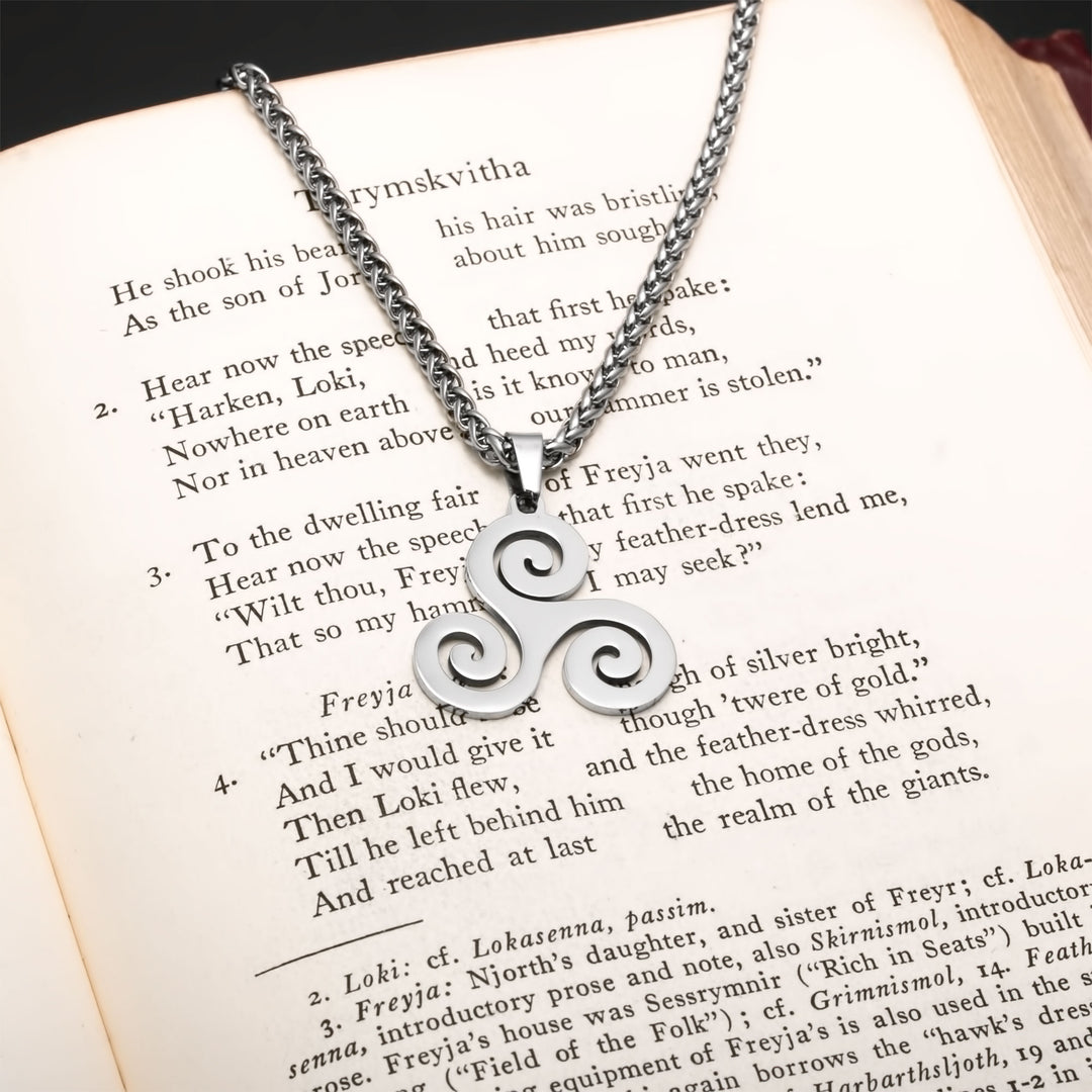 Triskele Viking Pendant Necklace 316L Stainless Steel