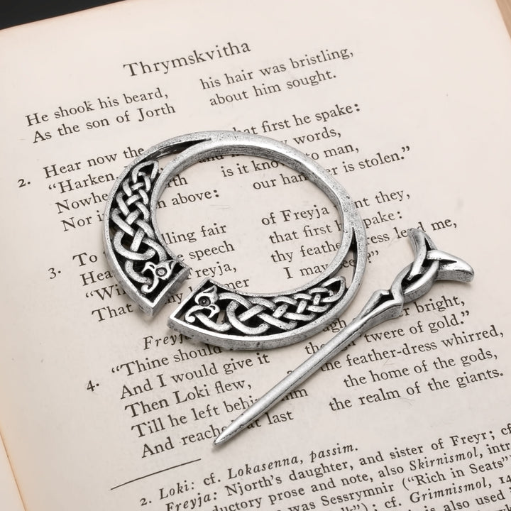 Viking Dragon Plait Borre Fibula Brooch