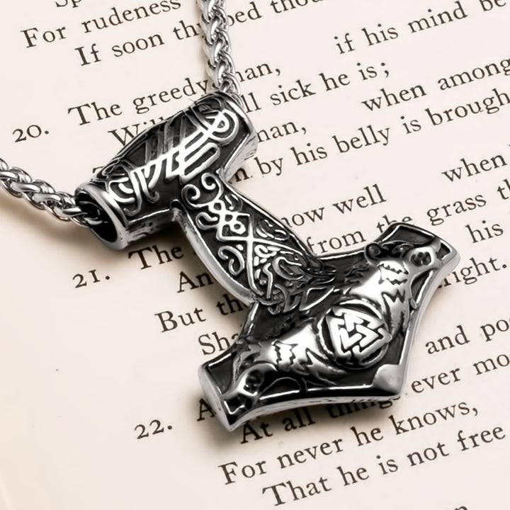 Valknut Viking Pendant Necklace 316L Stainless Steel