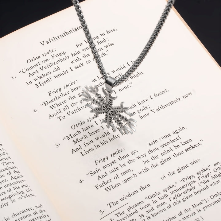 Viking Helm of Awe Stainless Steel Pendant Necklace