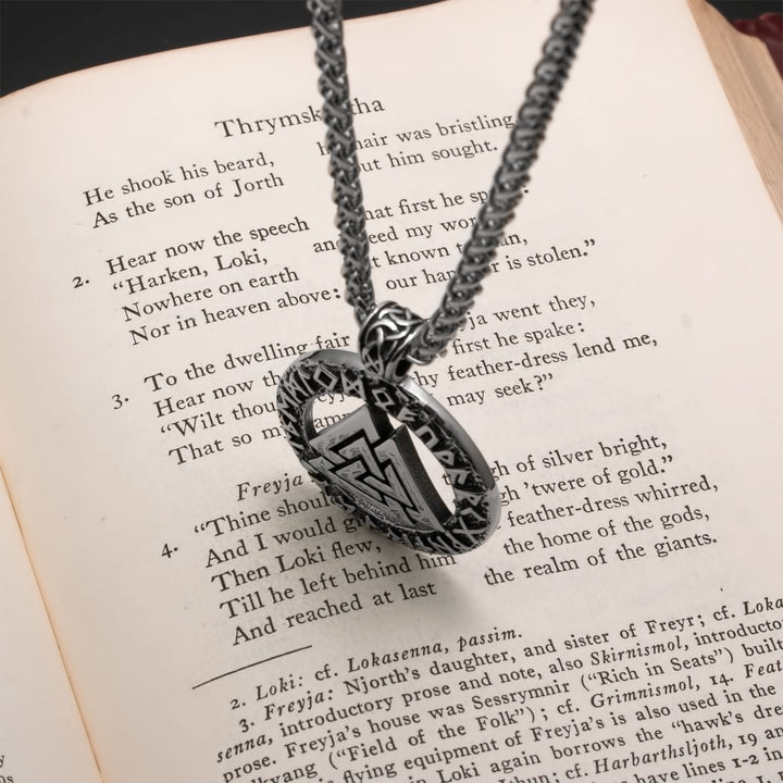Viking Norse Valknut Knot Stainless Steel Pendant Necklace