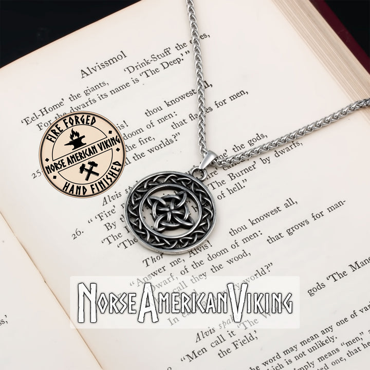 Viking Volva Witch Knot Stainless Steel Pendant Necklace