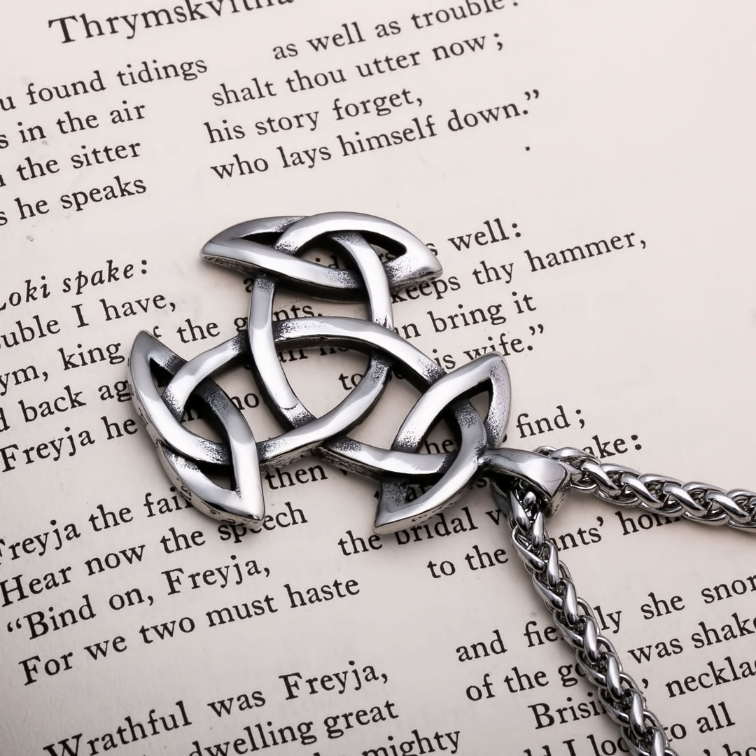 Celtic Trinity Knot Viking Pendant Necklace 316L Stainless Steel