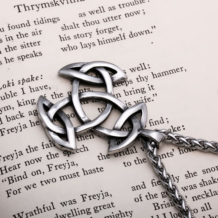 Celtic Trinity Knot Viking Pendant Necklace 316L Stainless Steel