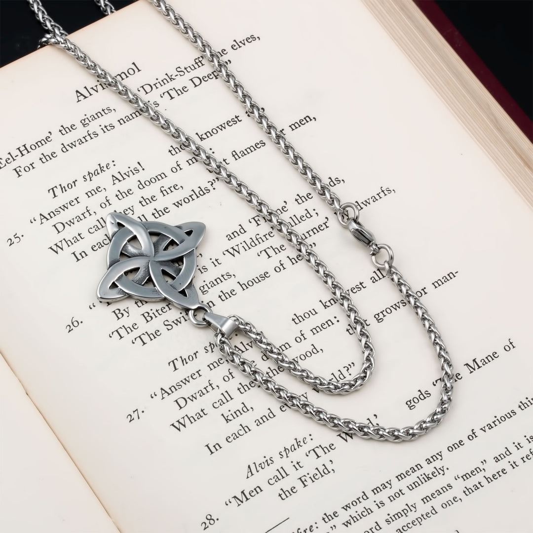 Volva Witch Knot Pendant Necklace Stainless Steel Viking