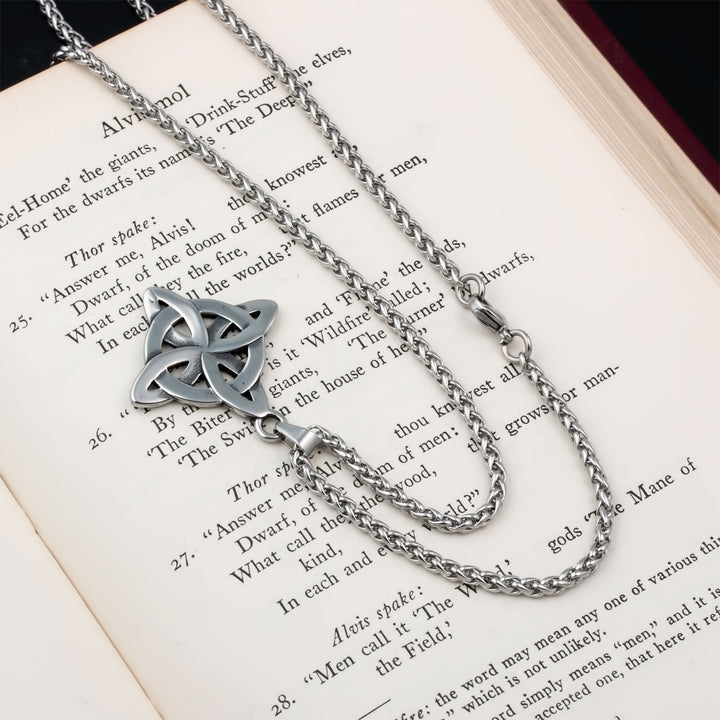 Volva Witch Knot Pendant Necklace Stainless Steel Viking