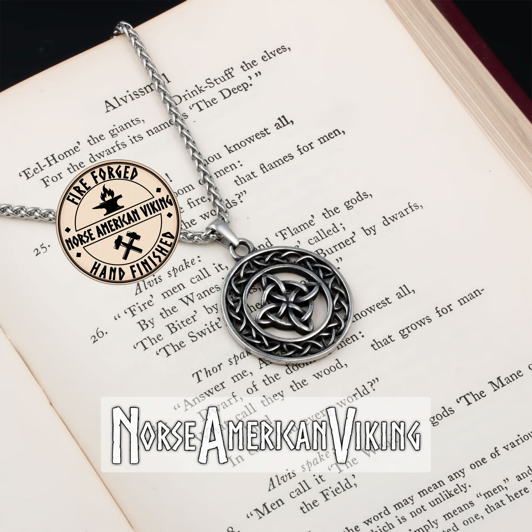 Viking Volva Witch Knot Stainless Steel Pendant Necklace