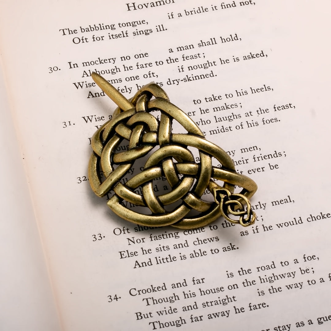 Viking Norse Knot Hair Pin Gold
