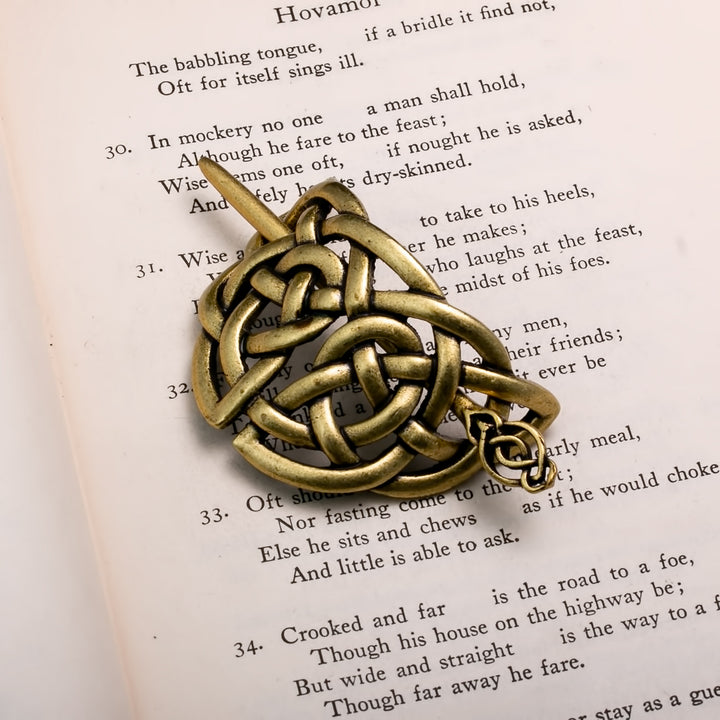 Viking Norse Knot Hair Pin Gold