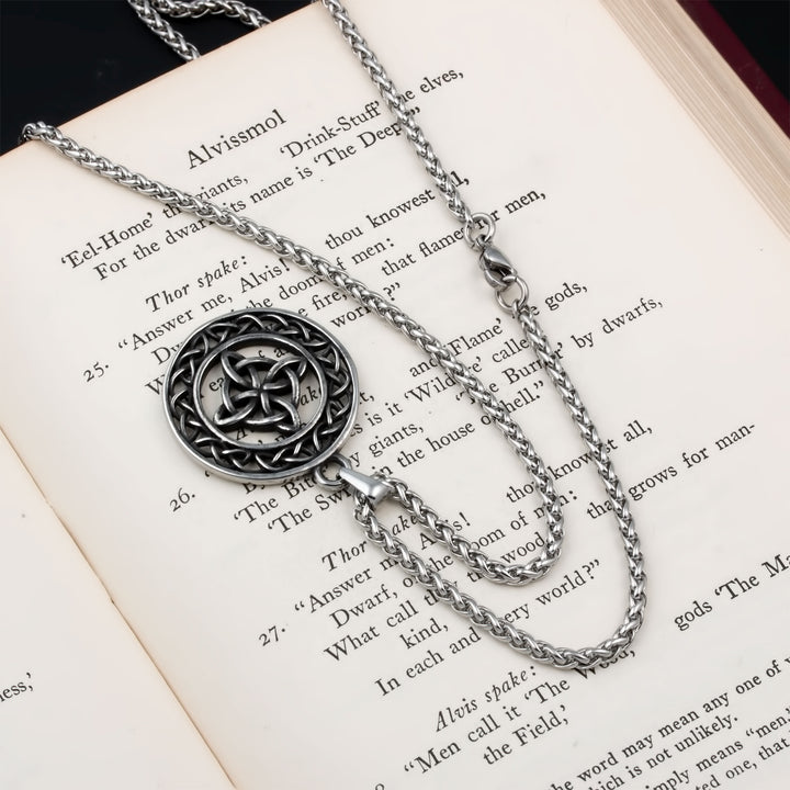 Volva Witch Knot Pendant Necklace Stainless Steel Viking