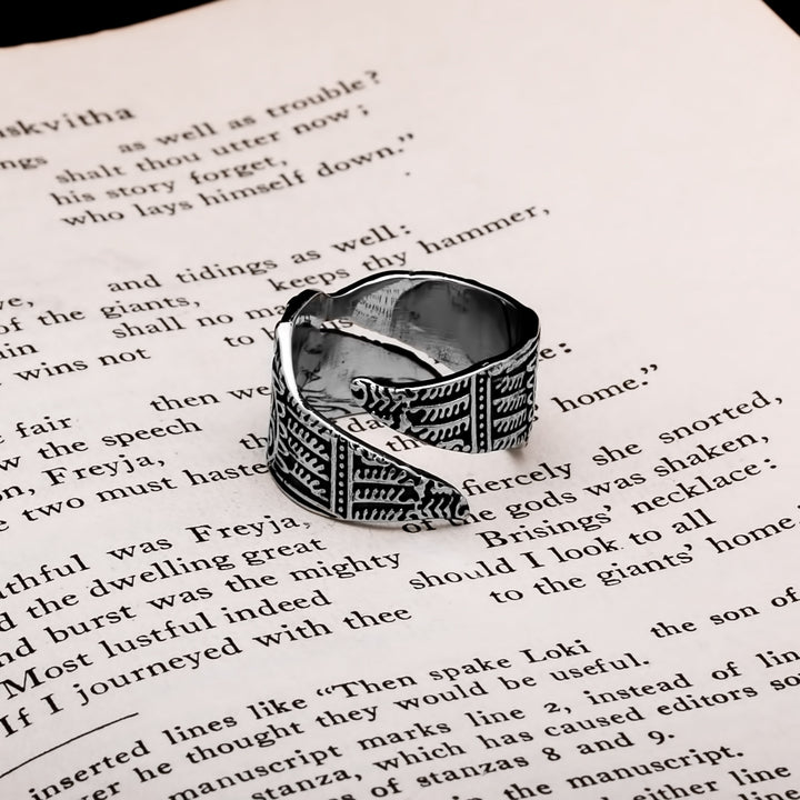 Viking Raven Ring 316L Stainless Steel Size 7