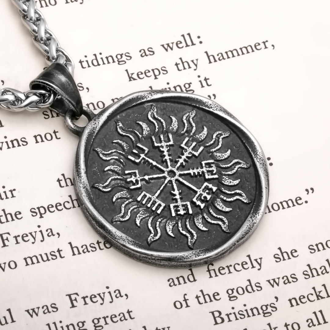 Vegvisir Viking Pendant Necklace 316L Stainless Steel