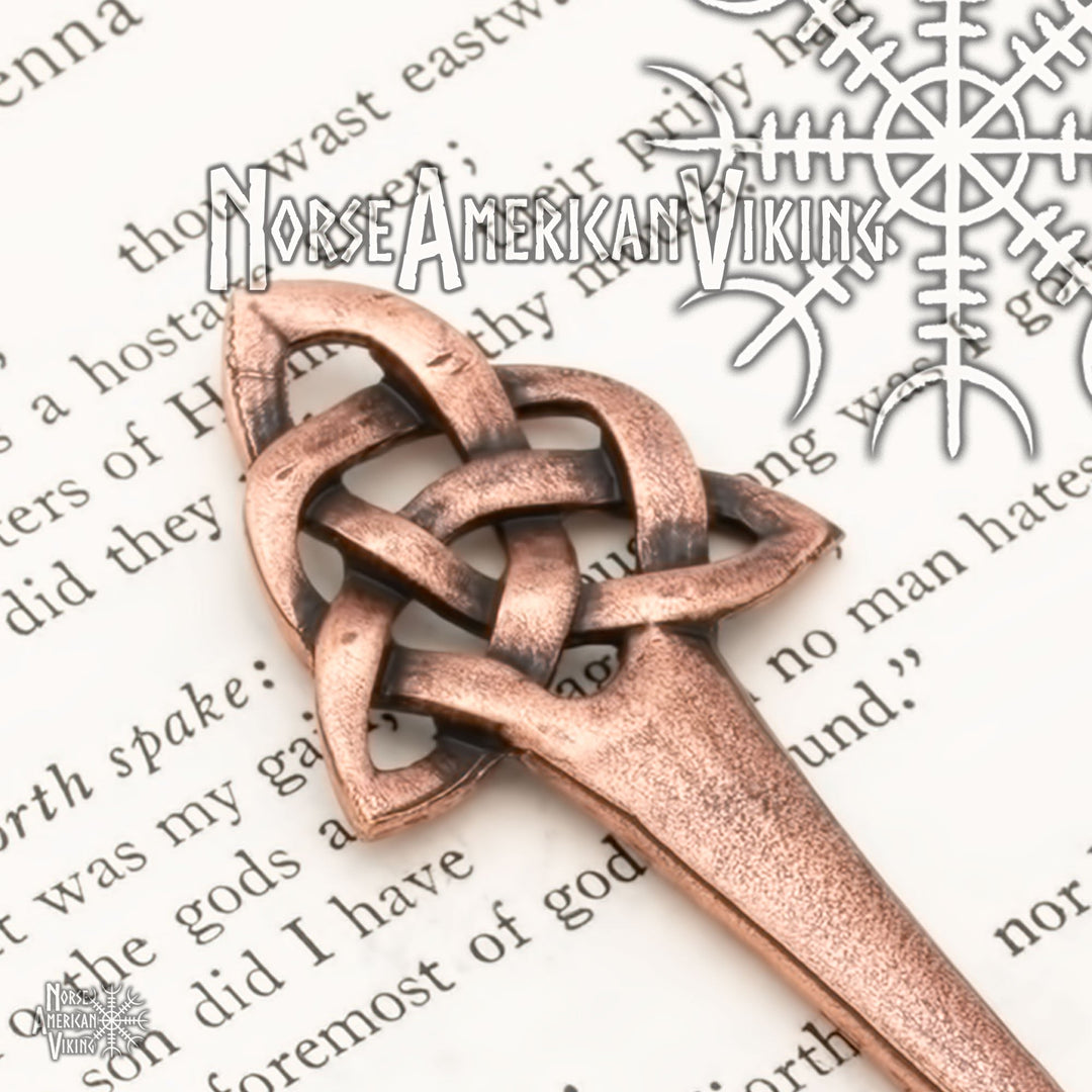 Trinity Knot Hair Stick Copper Tone Zinc Alloy