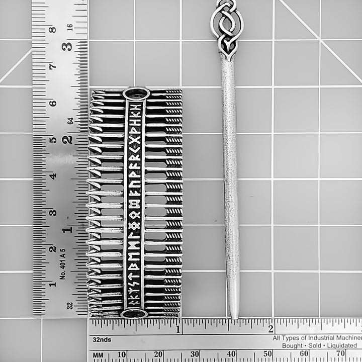 Elder Futhark Rune Viking Hair Pin Zinc Alloy