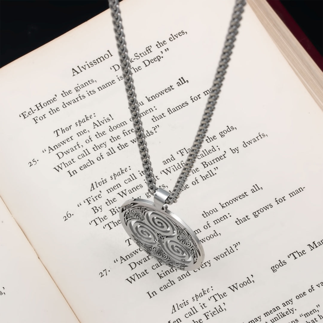 Triskele Trinity Pendant Necklace Stainless Steel Viking