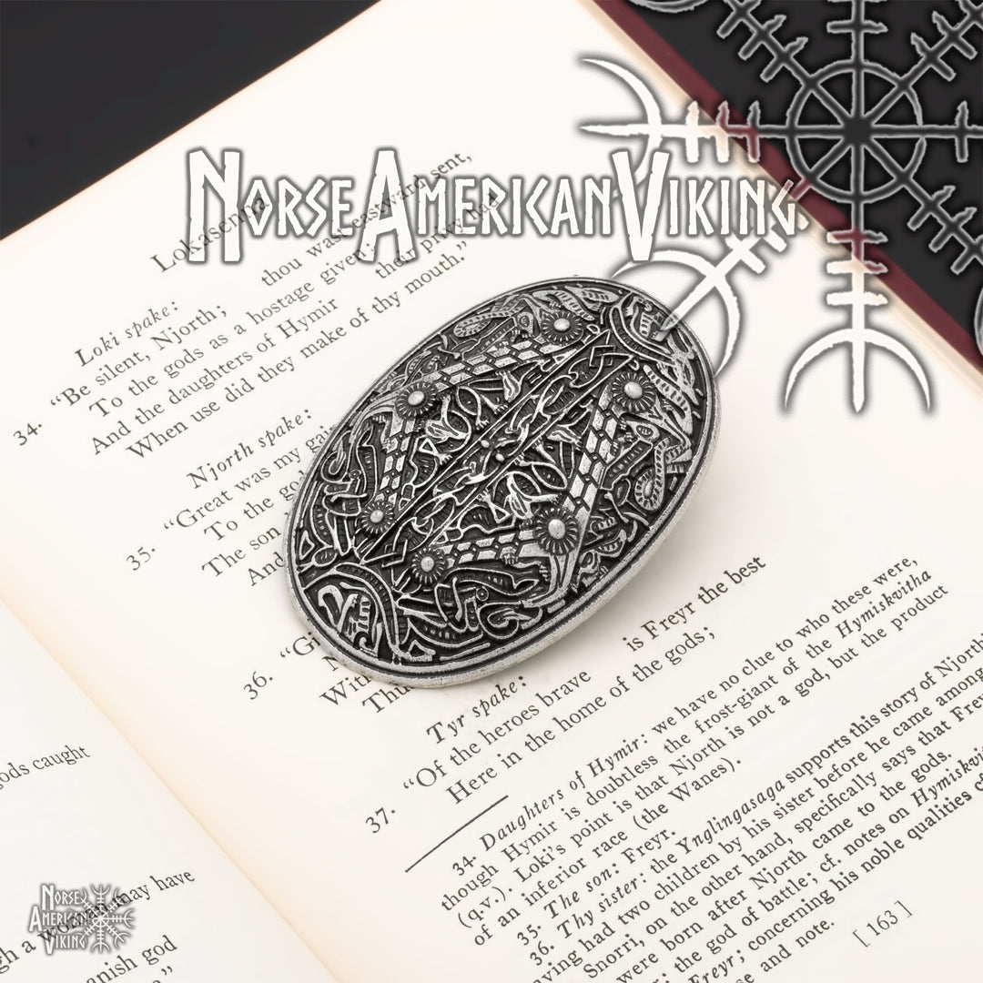 Oval Viking Brooch Zinc Alloy