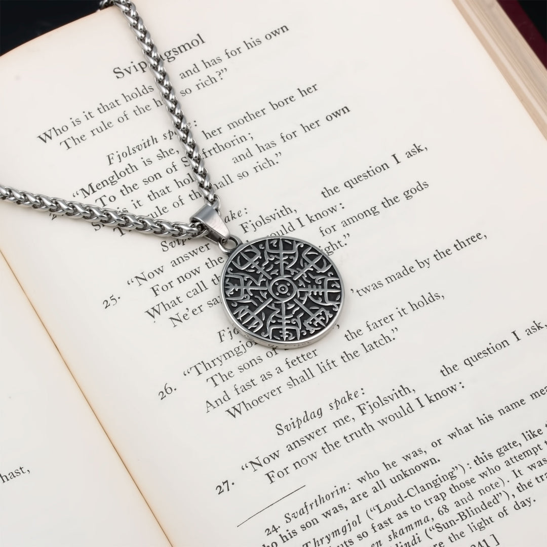 Vegvisir Pendant Necklace Stainless Steel Viking
