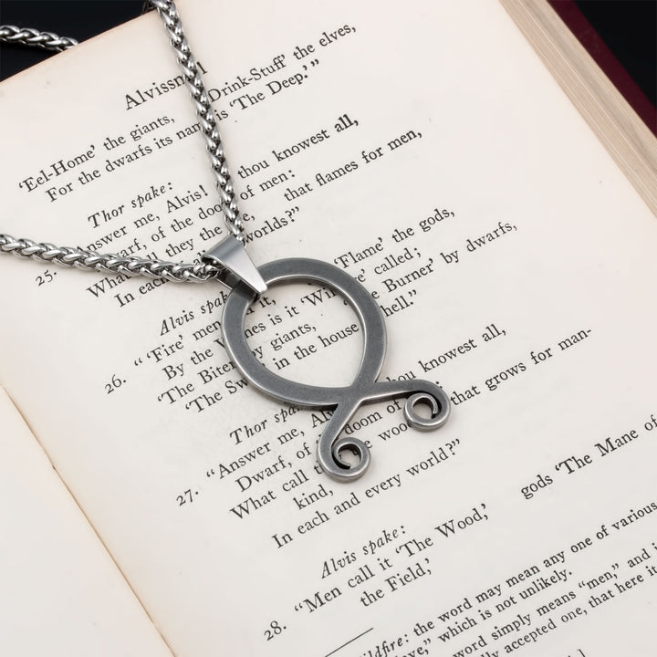 Troll Cross Pendant Necklace Stainless Steel Viking