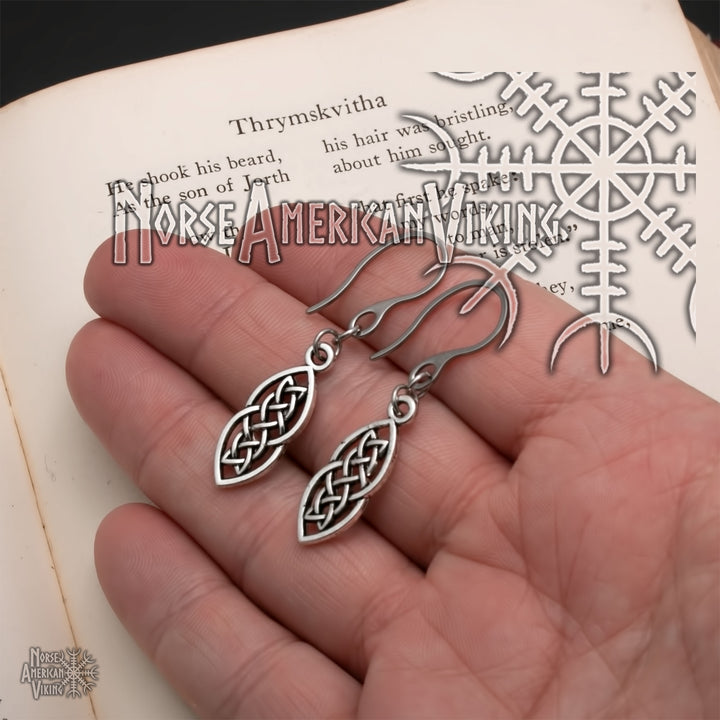 Elder Futhark Rune Viking Dangle Earrings Zinc Alloy