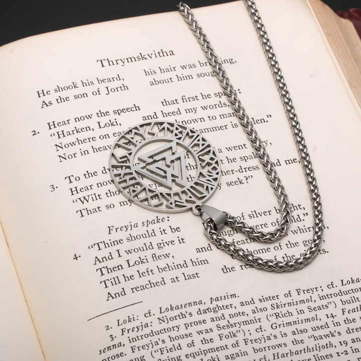 Valknut Viking Pendant Necklace 316L Stainless Steel