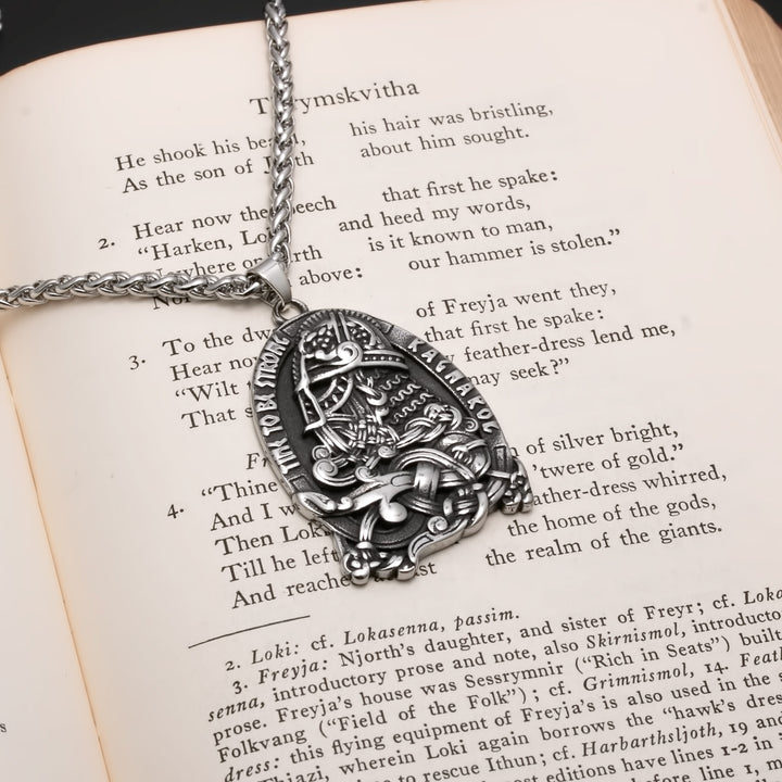 Odin Viking Pendant Necklace 316L Stainless Steel