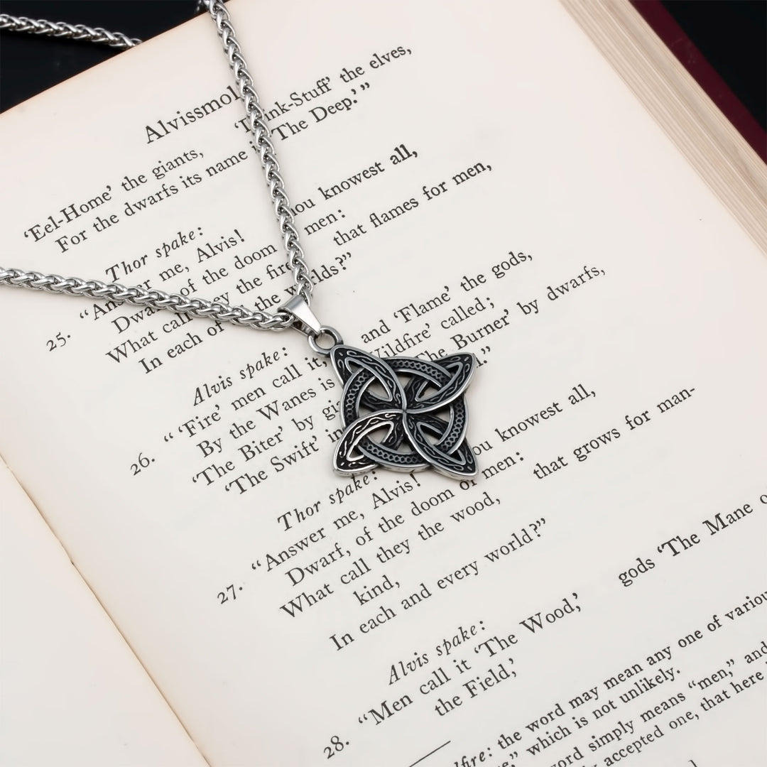 Volva Witch Knot Pendant Necklace Stainless Steel Viking