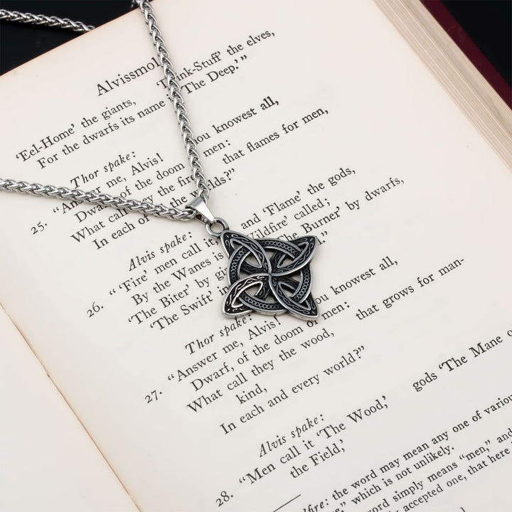 Volva Witch Knot Pendant Necklace Stainless Steel Viking