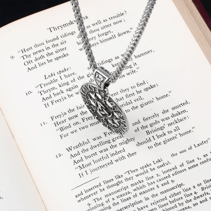 Helm of Awe Viking Pendant Necklace 316L Stainless Steel