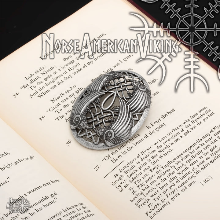 Raven Viking Brooch Zinc Alloy