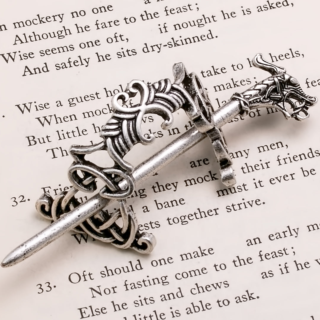 Viking Norse Knot Petite Hair Pin Silver