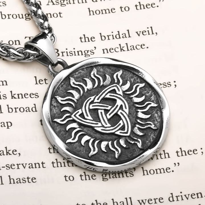 Celtic Trinity Knot Viking Pendant Necklace 316L Stainless Steel