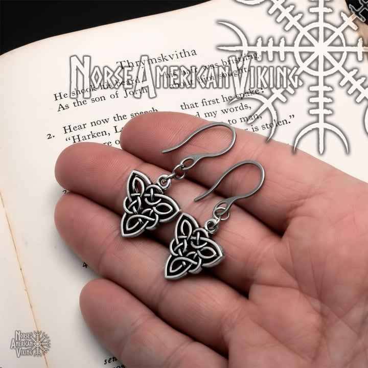 Celtic Trinity Knot Viking Dangle Earrings Zinc Alloy