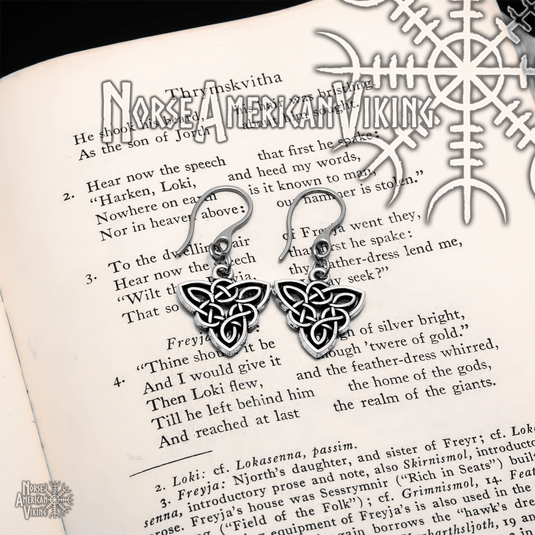 Celtic Trinity Knot Viking Dangle Earrings Zinc Alloy