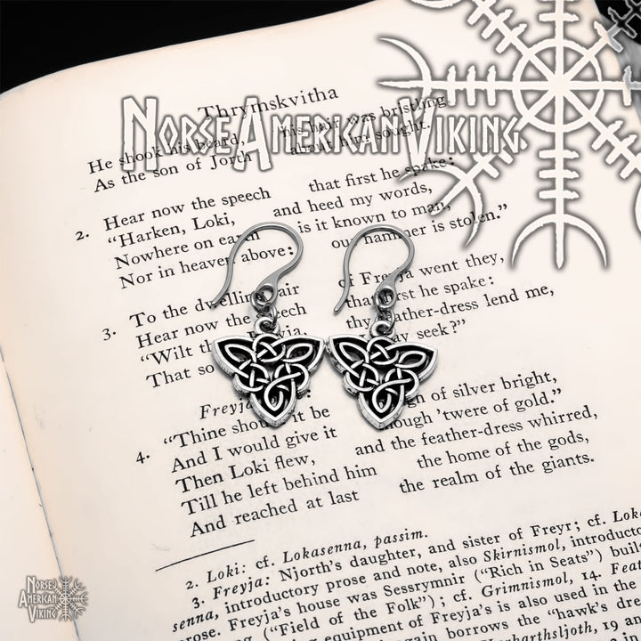 Celtic Trinity Knot Viking Dangle Earrings Zinc Alloy