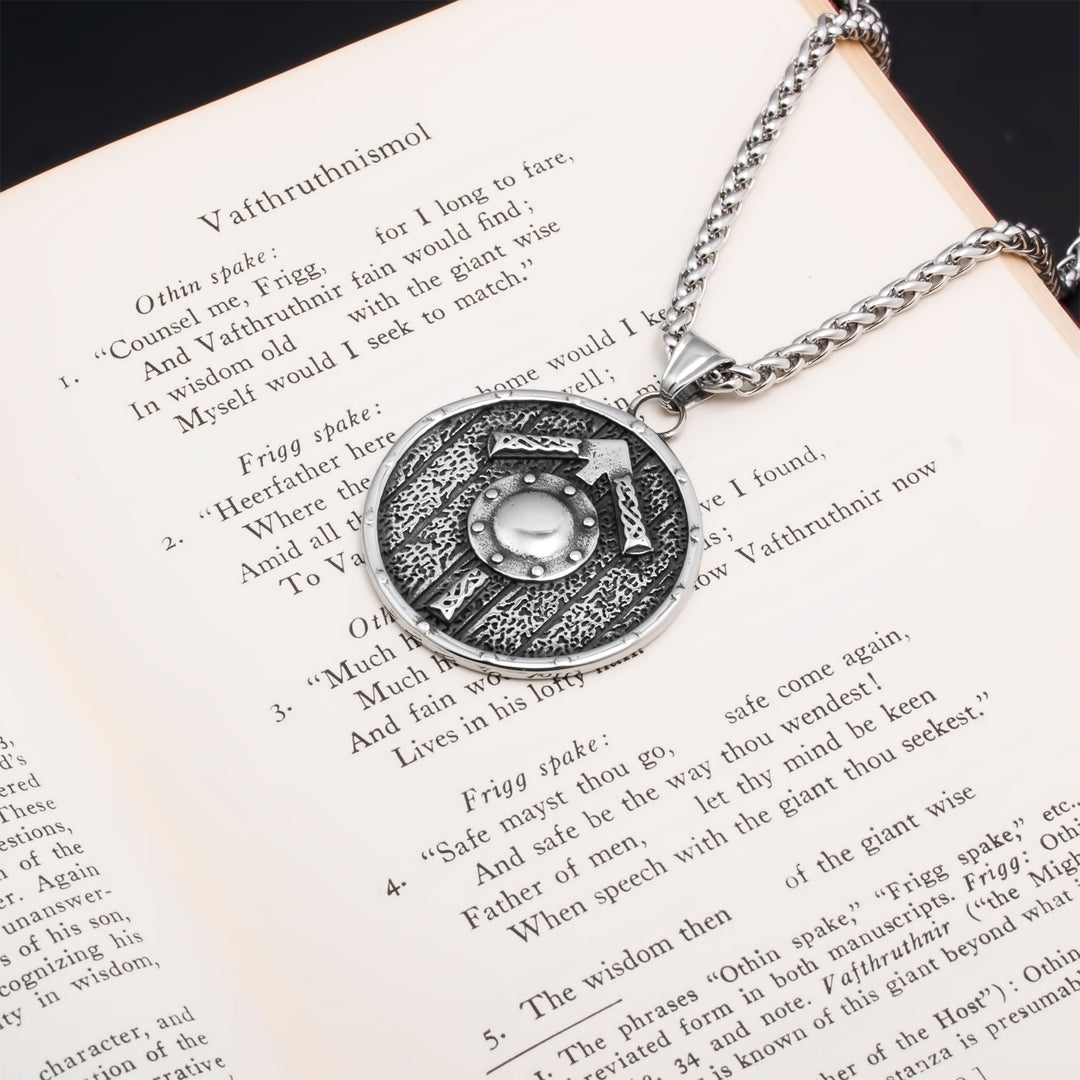 Helm of Awe Viking Pendant Necklace 316L Stainless Steel