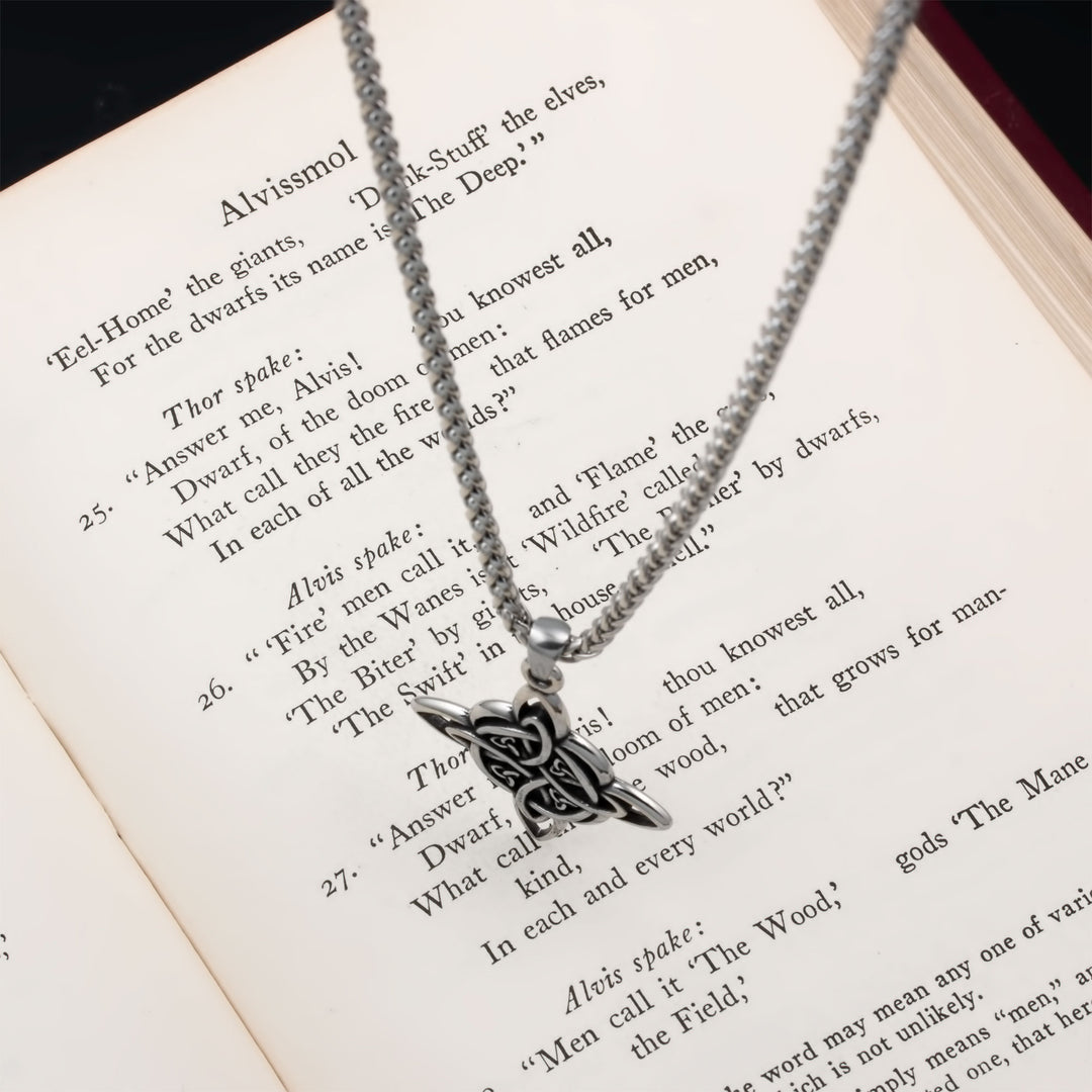 Volva Witch Knot Pendant Necklace Stainless Steel Viking