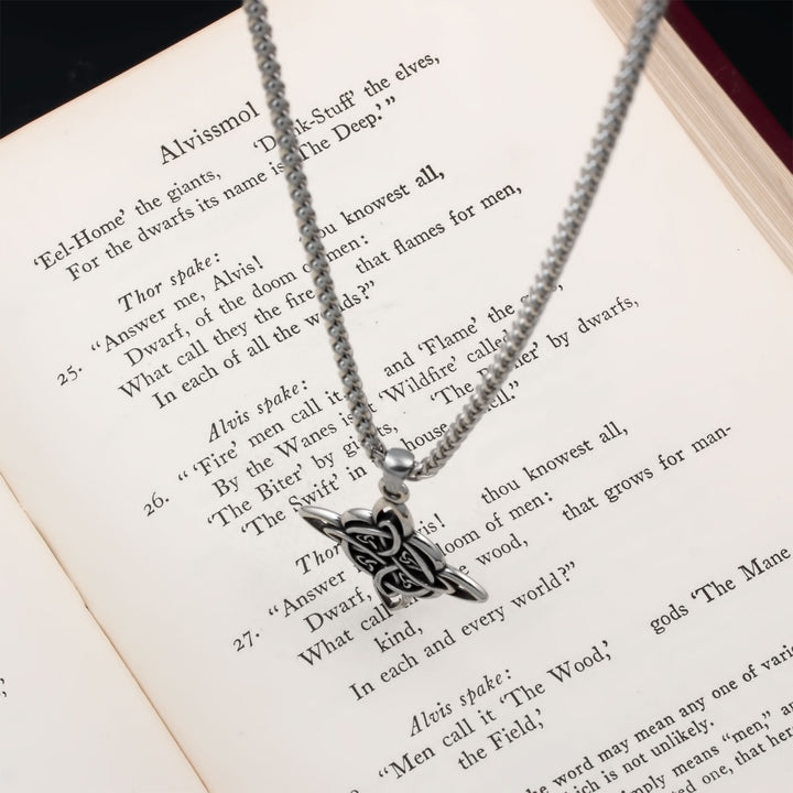 Volva Witch Knot Pendant Necklace Stainless Steel Viking