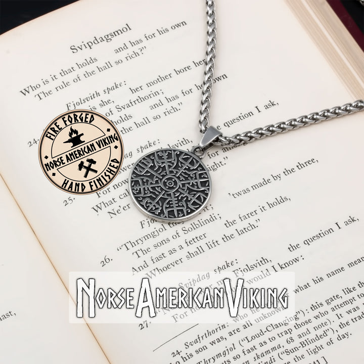 Viking Vegvisir Stainless Steel Pendant Necklace