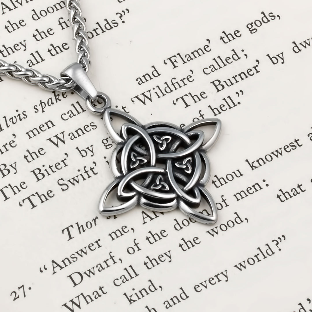 Volva Witch Knot Pendant Necklace Stainless Steel Viking