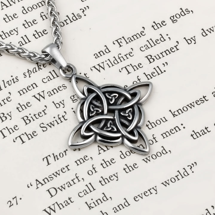 Volva Witch Knot Pendant Necklace Stainless Steel Viking