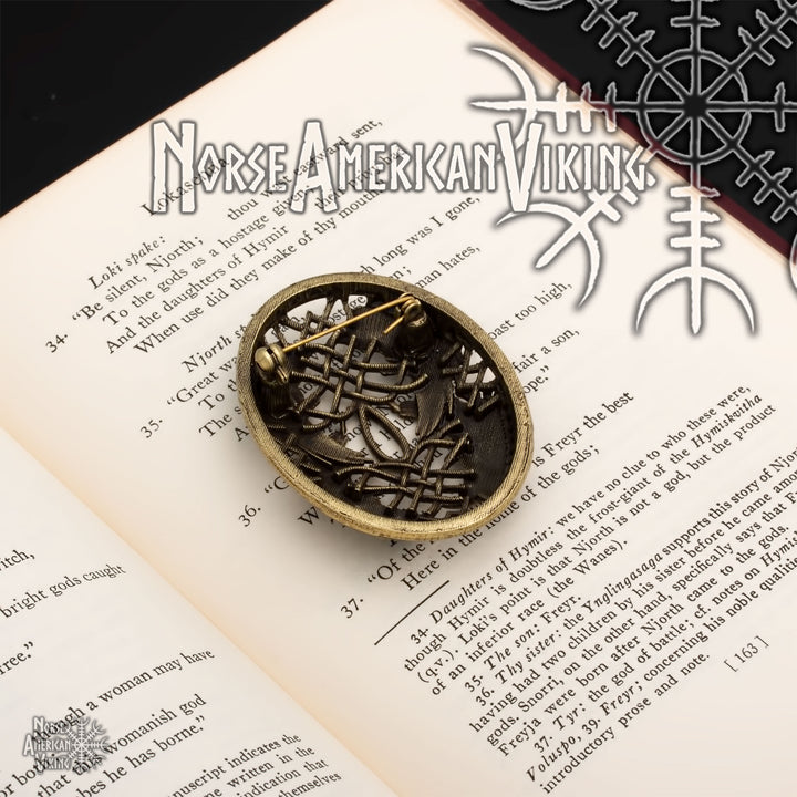 Raven Viking Brooch Zinc Alloy