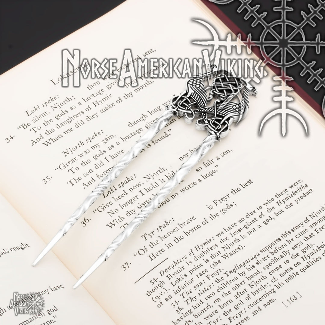 Viking Norse Knot Double Hair Stick Zinc Alloy - view 4